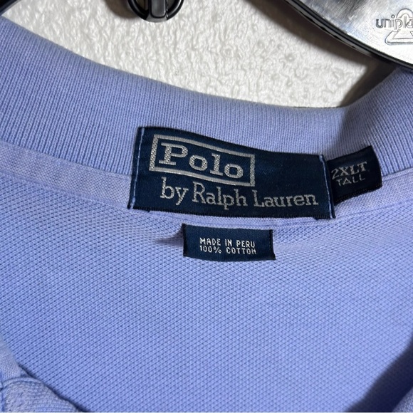 Polo by Ralph Lauren Men Preppy Casual Polo Shirt in Light Blue size 2XLT Tall - Picture 4 of 7